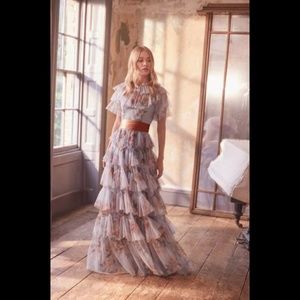 Needle & Thread Venetian Rose Tulle Gown
